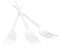 Widelec plastikowy OFFICE PRODUCTS, 17cm, 100szt., biały