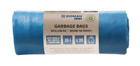 Worki na śmieci DONAU ECO, z uchwytami Knoties, 35l, 20 szt., niebieskie