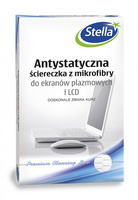 Antystatyczna ściereczka z mikrofibry STELLA, do ekranów plazmowych i LCD, 1 szt., biały