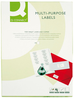 Etykiety uniwersalne Q-CONNECT, 70x25mm, prostokątne, białe 100 ark.