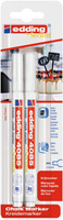 Marker kredowy e-4085 EDDING, 1-2 mm, blister, 2 szt., biały