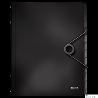 Teczka segregująca 12 przekładek czarna PP LEITZ SOLID 45701095