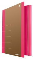Teczka z gumką DONAU Life, Karton, A4, 500gsm, 3-skrz., różowa