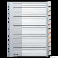 Przekładki plast. szare PP, z indeksami z możliwością opisu Leitz 12740200