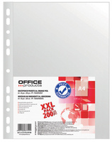 Koszulki na dokumenty OFFICE PRODUCTS, PP, A4, groszkowe, 40mikr., 200szt.