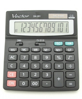 Kalkulator biurowy VECTOR KAV DK-281 BLK, 12-cyfrowy, 150x138mm, czarny