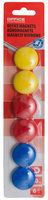 Magnesy do tablic OFFICE PRODUCTS, okrągłe, średnica 30mm, 6szt., blister, mix kolorów