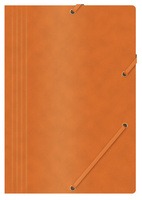 Teczka z gumką OFFICE PRODUCTS, preszpan, A4, 390gsm, 3-skrz., pomarańczowa