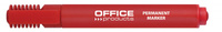 Marker permanentny OFFICE PRODUCTS, ścięty, 1-5mm (linia), czerwony