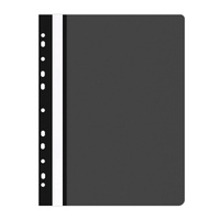 Skoroszyt OFFICE PRODUCTS, PP, A4, miękki, 100/170mikr., wpinany, czarny