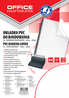 Okładki do bindowania OFFICE PRODUCTS, PVC, A4, 200mikr., 100szt., transparentne