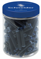 Naboje do piór SCHNEIDER, plastikowy słoik, 100 szt., niebieski