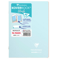 Zeszyt CLAIREFONTAINE Blush, A5, w linię, 48 kart., 14,8x21cm, niebiesko-koralowy