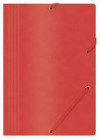Teczka z gumką OFFICE PRODUCTS, preszpan, A4, 390gsm, 3-skrz., czerwona