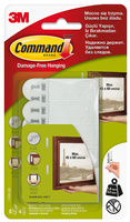 Rzepy COMMAND™ (17203), do wieszania obrazów, zestaw 8+4szt., białe