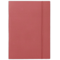 Teczka z gumką DONAU, karton, A4, 400gsm, 3-skrz., czerwona w kratę