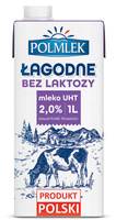 Mleko UHT POLMLEK 2%, bez laktozy, 1l