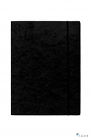 Teczka z gumką prostą DOTTS A4 preszpan czarna 390g