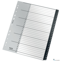 Przekładki Recycle 1 - 31, A4, PP, czarne Leitz, 12180000