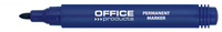 Marker permanentny OFFICE PRODUCTS, okrągły, 1-3mm (linia), niebieski