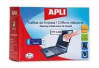Chusteczki do czyszczenia ekranów TFT/LCD APLI, 2x20szt.
