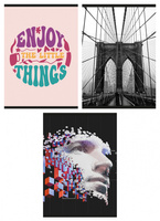 Zeszyt szkolny GIMBOO, A4, w linie, 60 kart., 70gsm, mix wzorów