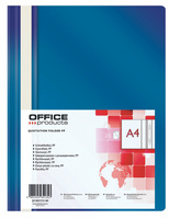 Skoroszyt OFFICE PRODUCTS, PP, A4, miękki, 100/170mikr., granatowy