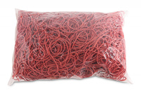 Gumki recepturki OFFICE PRODUCTS, średnica 80mm, 1,5x1,5mm, 60% kauczuku, 1000g, zgrzewka, czerwone