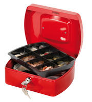 Kasetka na pieniądze Q-CONNECT, średnia, 205x85x160mm, czerwona