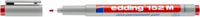 Marker zmywalny e-152 M EDDING, 1mm, czerwony