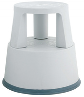 Taboret biurowy Q-CONNECT, mobilny, plastikowy, szary