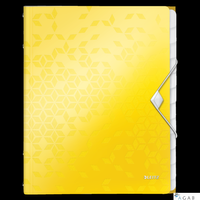 Teczka segregująca 12 przekładek PP Leitz WOW, żółta 46340016 -a (X)