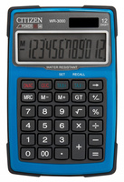 Kalkulator wodoodporny CITIZEN WR-3000, 152x105mm, niebieski