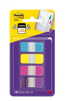 Zakładki indeksujące POST-IT® do archiwizacji (676-AYPV), PP, silne, 15,8x38,1mm, 4x10 szt., mix kolorów