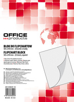 Blok do flipchartów OFFICE PRODUCTS, kratka, 58,5x81cm, 20 kart., biały