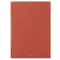 Teczka z gumką DONAU, karton, A4, 400gsm, 3-skrz., czerwona