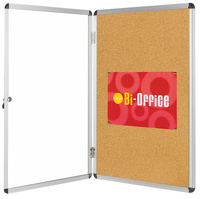 Gablota korkowa BI-OFFICE, 15xA4, 90x120cm, brązowa