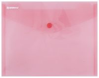 Teczka kopertowa DONAU zatrzask, PP, C5, 180mikr., czerwona