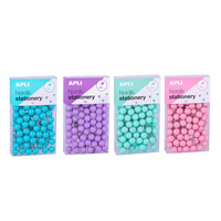 Pinezki APLI Nordik, 09x20 mm, 100 szt., pudełko z zawieszką, mix kolorów pastel