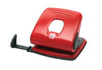 Dziurkacz SAX418, dziurkuje do 25 kartek, czerwony