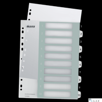 Przekładki plastikowe do nadruku tekstu na kartę, Leitz WOW, 110, biało-czarne 12150000