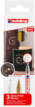 Marker olejowy błyszczący e-780 EDDING, 0,8mm, 3 szt., mix kolorów metalicznych