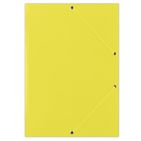 Teczka z gumką DONAU, karton, A4, 400gsm, 3-skrz., żółta