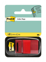 Zakładki indeksujące POST-IT® (680-1), PP, 25,4x43,2mm, 50 kart., czerwone