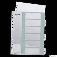 Przekładki plastikowe do nadruku tekstu na kartę, Leitz WOW, 16, biało-czarne 12140000