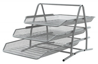 Zestaw na biurko Q-CONNECT Office Set, metalowy, 3 szufladki, srebrny