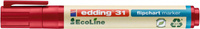 Marker do flipchartów e-31 EDDING ecoline, 1,5-3 mm, czerwony
