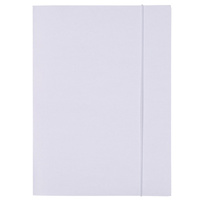 Teczka z gumką OFFICE PRODUCTS Budget Pro, karton, biała wewn., A4, 250gsm, 3-skrz., biała