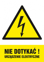 Znak TDC, Nie dotykać! Urządzenie elektryczne
