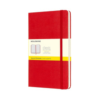 Notes MOLESKINE Classic L (13x21cm) w kratkę, twarda oprawa, 240 stron, czerwony